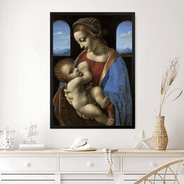 Obraz w ramie Leonardo da Vinci "Madonna Litta" - reprodukcja