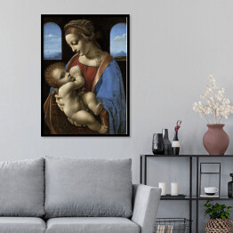 Plakat w ramie Leonardo da Vinci "Madonna Litta" - reprodukcja
