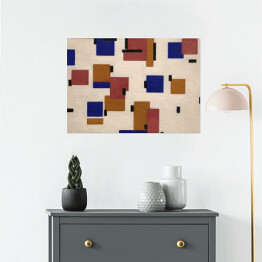 Plakat Piet Mondrain "Kompozycja w kolorze B" - reprodukcja