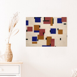 Plakat Piet Mondrain "Kompozycja w kolorze B" - reprodukcja