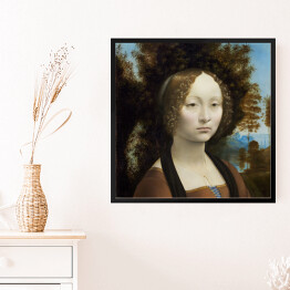Obraz w ramie Leonardo da Vinci "Portret Ginevry Benci" - reprodukcja