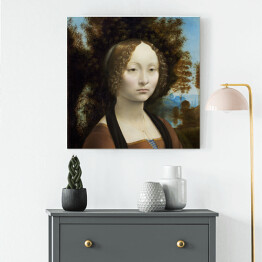 Obraz na płótnie Leonardo da Vinci "Portret Ginevry Benci" - reprodukcja