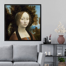 Obraz w ramie Leonardo da Vinci "Portret Ginevry Benci" - reprodukcja