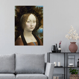 Plakat Leonardo da Vinci "Portret Ginevry Benci" - reprodukcja