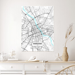 Plakat Mapa Warszawy 