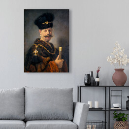 Obraz na płótnie Rembrandt Szlachcic polski. Reprodukcja