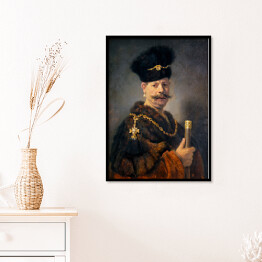 Plakat w ramie Rembrandt Szlachcic polski. Reprodukcja
