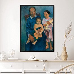 Obraz w ramie Paul Gauguin Polinezyjska kobieta z dziećmi. Reprodukcja