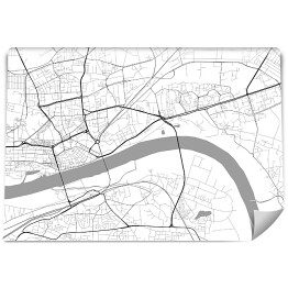 Fototapeta samoprzylepna Minimalistyczna mapa Torunia