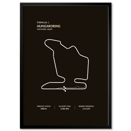 Plakat w ramie Hungaroring - Tory wyścigowe Formuły 1