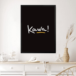 Obraz w ramie "Kawa!" - typografia
