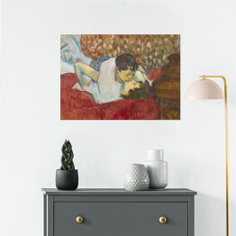 Plakat samoprzylepny Henri de Toulouse-Lautrec "Pocałunek" - reprodukcja