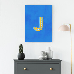 Obraz klasyczny Kolorowe litery z efektem 3D - "J"