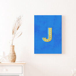 Obraz na płótnie Kolorowe litery z efektem 3D - "J"