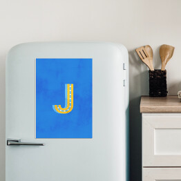 Magnes dekoracyjny Kolorowe litery z efektem 3D - "J"