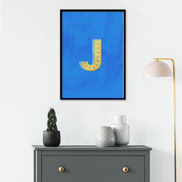 Plakat w ramie Kolorowe litery z efektem 3D - "J"