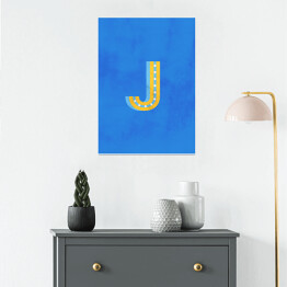 Plakat samoprzylepny Kolorowe litery z efektem 3D - "J"