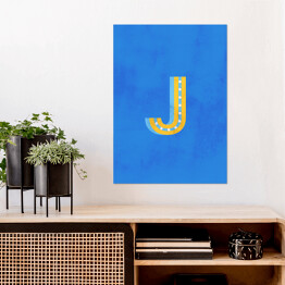 Plakat Kolorowe litery z efektem 3D - "J"