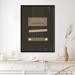 Plakat w ramie Ilustracja - gitara klasyczna
