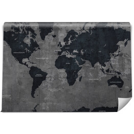 Fototapeta winylowa zmywalna Industrialna mapa świata w ciemnych kolorach