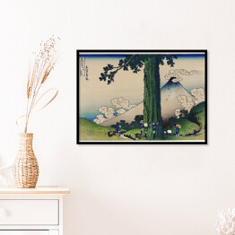 Plakat w ramie Hokusai Katsushika. Przełęcz Mishima w prowincji Kai. Reprodukcja