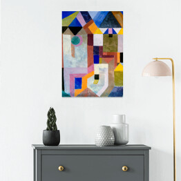 Plakat samoprzylepny Paul Klee Colorful Architecture Reprodukcja obrazu