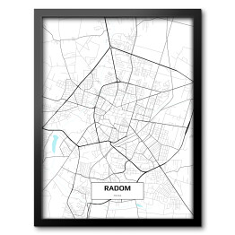 Obraz w ramie Mapa Radomia 