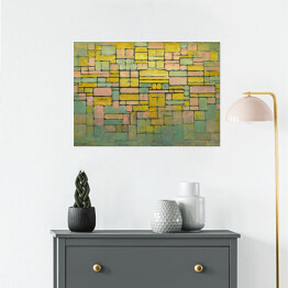 Plakat samoprzylepny Piet Mondriaan "Tableau 2 Composition no V"