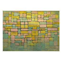 Plakat samoprzylepny Piet Mondriaan "Tableau 2 Composition no V"