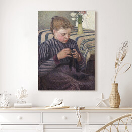 Obraz na płótnie Camille Pissarro Kobieta naprawiająca. Reprodukcja obrazu