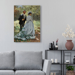 Obraz na płótnie Claude Monet The Promenaders, Bazille and Camille. Reprodukcja obrazu