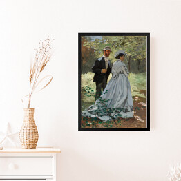 Obraz w ramie Claude Monet The Promenaders, Bazille and Camille. Reprodukcja obrazu