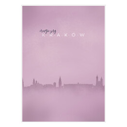Plakat samoprzylepny Kraków, panorama miasta