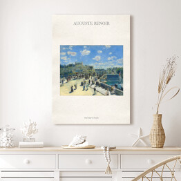 Obraz na płótnie Auguste Renoir "Pont Neuf w Paryżu" - reprodukcja z napisem. Plakat z passe partout