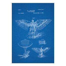 Plakat R. J. Spalding - patenty na rycinach blueprint