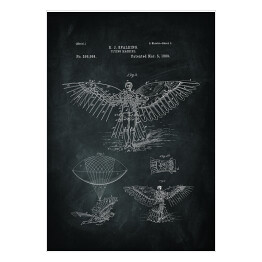 Plakat R. J. Spalding - patenty na rycinach - czarno białe