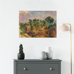 Plakat samoprzylepny Paul Cezanne "Góry w St Remy" - reprodukcja