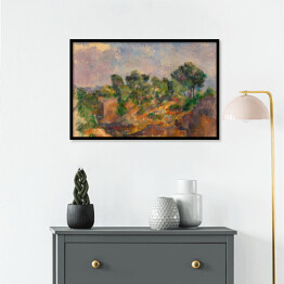 Plakat w ramie Paul Cezanne "Góry w St Remy" - reprodukcja