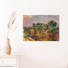 Plakat samoprzylepny Paul Cezanne "Góry w St Remy" - reprodukcja