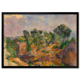 Plakat w ramie Paul Cezanne "Góry w St Remy" - reprodukcja