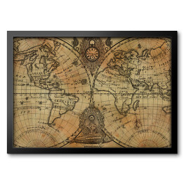 Obraz w ramie Mapa globu 
