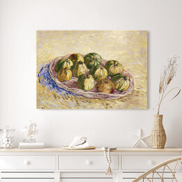 Obraz na płótnie Vincent van Gogh Martwa natura z koszem jabłek. Reprodukcja