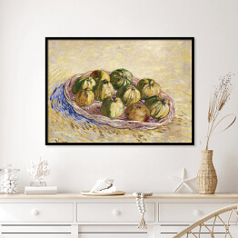 Plakat w ramie Vincent van Gogh Martwa natura z koszem jabłek. Reprodukcja