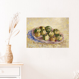 Plakat samoprzylepny Vincent van Gogh Martwa natura z koszem jabłek. Reprodukcja