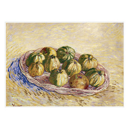 Plakat samoprzylepny Vincent van Gogh Martwa natura z koszem jabłek. Reprodukcja