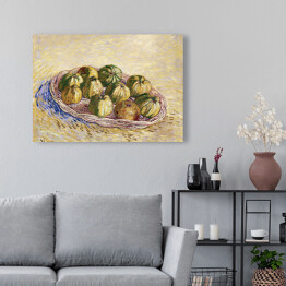 Obraz na płótnie Vincent van Gogh Martwa natura z koszem jabłek. Reprodukcja