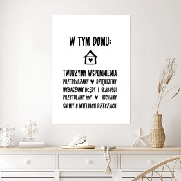 Plakat samoprzylepny Motto o domu