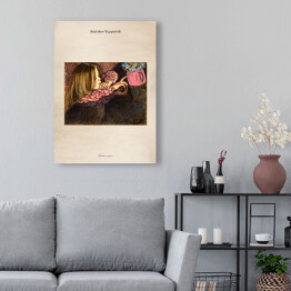 Obraz klasyczny Stanisław Wyspiański "Helenka z wazonem" - reprodukcja z napisem. Plakat z passe partout