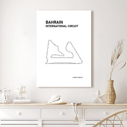 Obraz klasyczny Bahrain International Circuit - Tory wyścigowe Formuły 1 - białe tło
