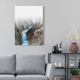 Obraz na płótnie Rzeka w dolinie